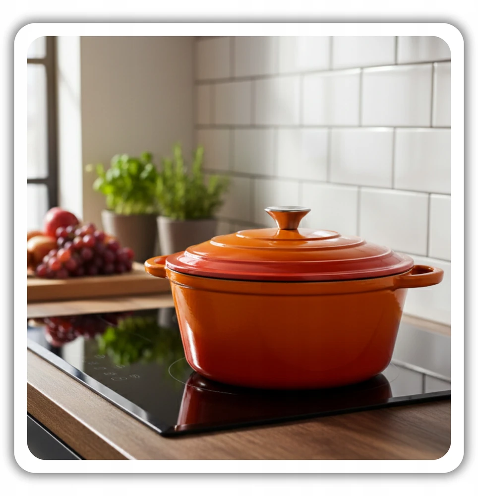 HAGE KETUS PUODAS 4L emaliuotas DANGINIS ORANŽINĖ DUJINĖ KRAIŠKA 24cm
