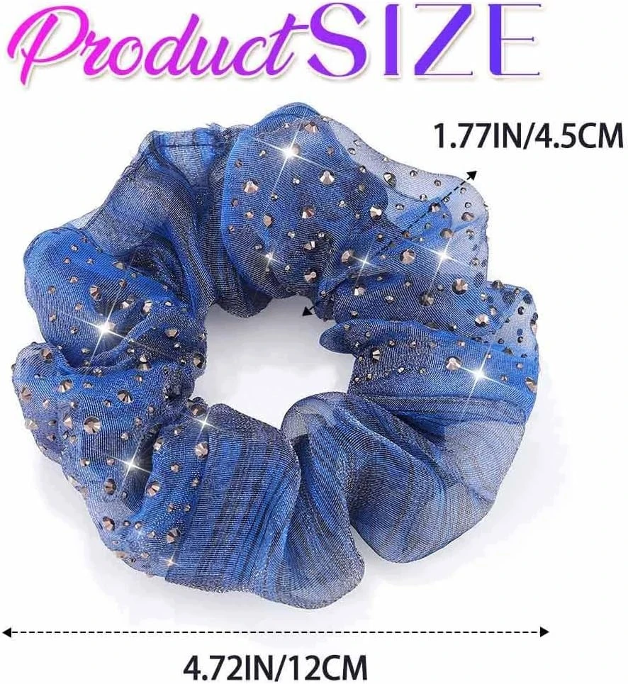 HAIR RIES 3 VIENETĖS Blizgantys ELASTINGI KRISTOLINIAI PRIEDAI