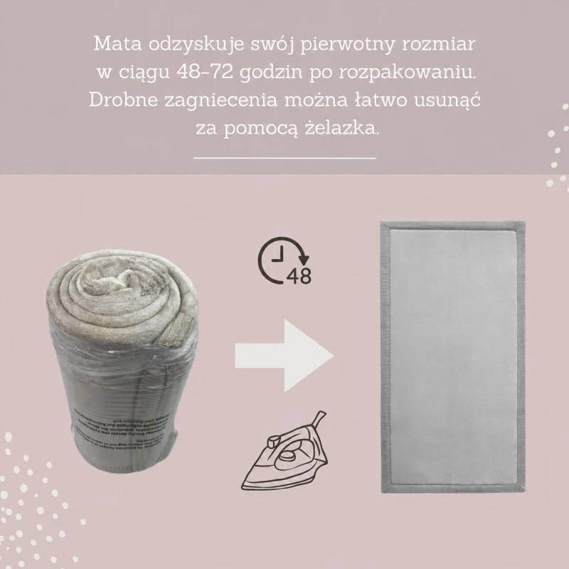 HAKUNA MATTE Mata piankowa vaikams Coral Velvet su pianką memory 150 x 80