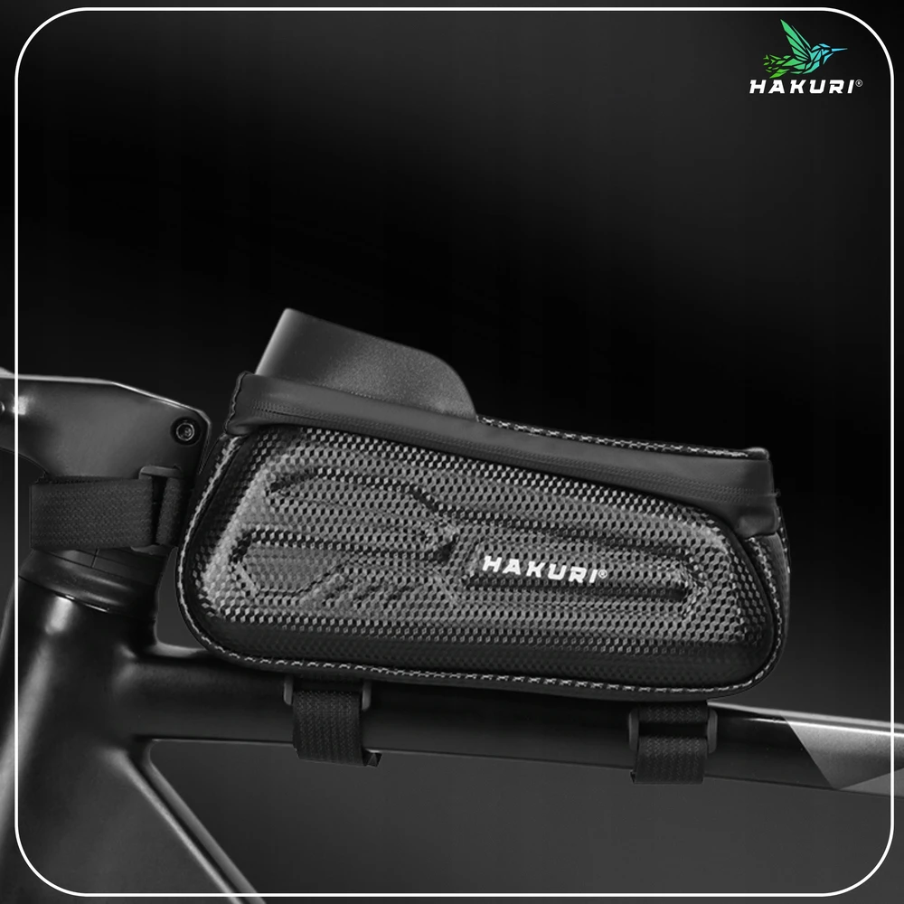 Hakuri Dviračio sėdmaišis Touch Bag for Phone WATERPROOF Dviračio rėmo maišelis