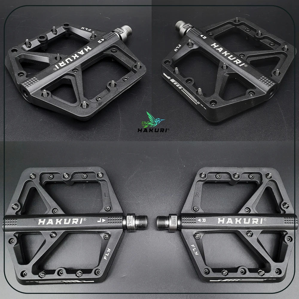 Hakuri PLATFORM dviračio pedalai Nylon 3 guoliai Light + PINS MTB EBIKE