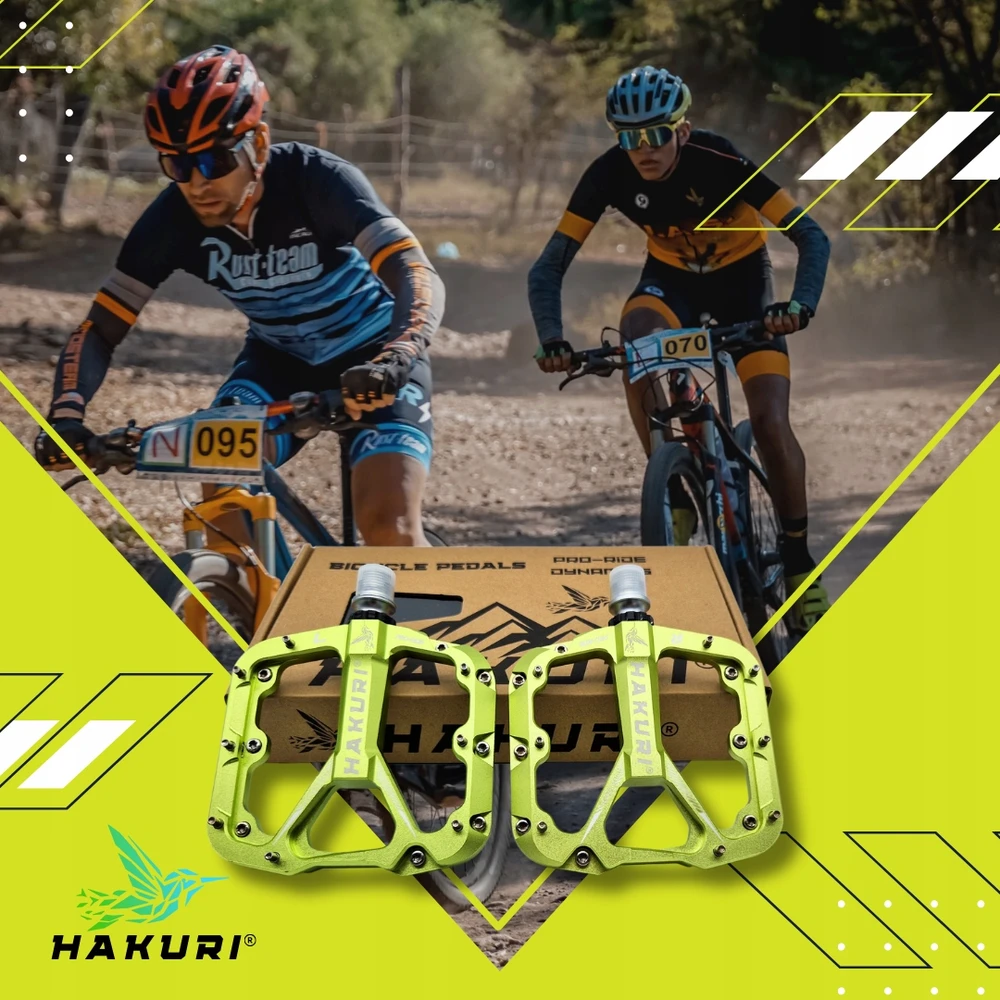 Hakuri PLATFORMINIAI DVIRAČIO PEDALAI Aliuminio 3 sandarūs kasetiniai guoliai MTB