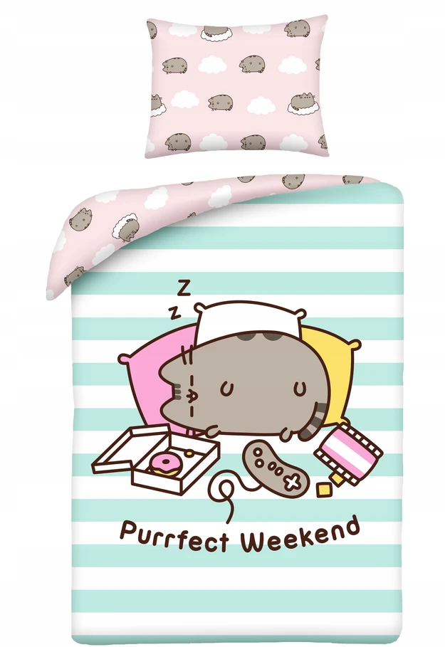 Halantex Medvilninė patalynė 160x200 Pusheen Kitten vaikams