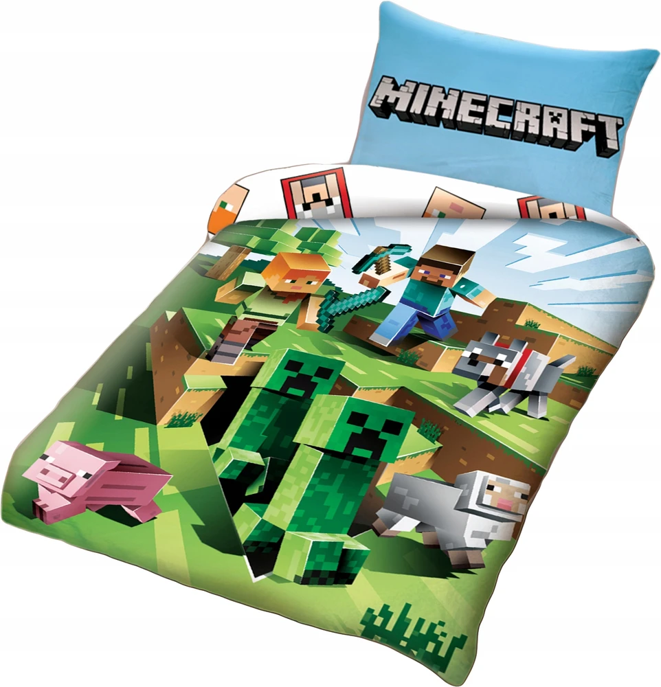 Halantex Minecraft patalynė 160 x 200 cm + 70 x 80 cm