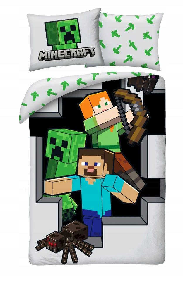 Halantex Minecraft Vaikiškos Patalynės Komplektas 140x200cm
