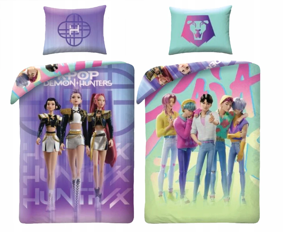 Halantex Patalynė K-POP DEMON HUNTERS 140x200 HUNTRIX SAJA BOYS MIRA ZOEY RUMI