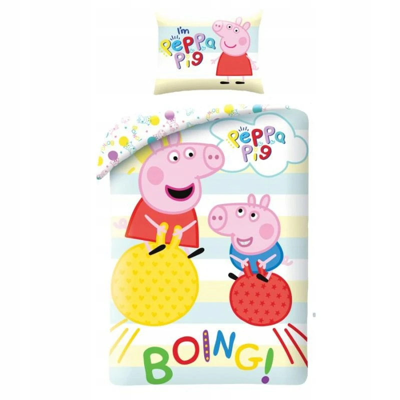 Halantex Peppa Pig Boing patalynės komplektas 140×200 cm, 70×90 cm
