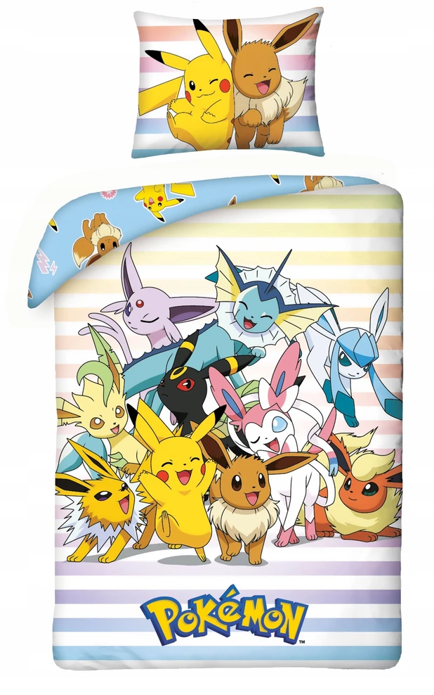 Halantex Vaikiškas patalynės komplektas Pokemon, 140x200, 2 dalių