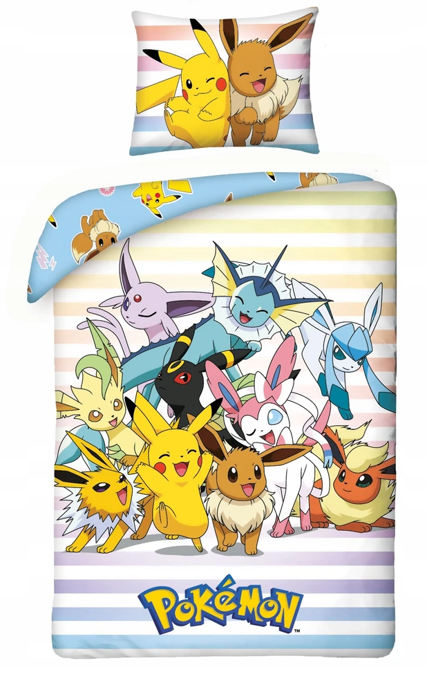 Halantex Vaikiškas patalynės komplektas Pokemon, 140x200, 2 dalių