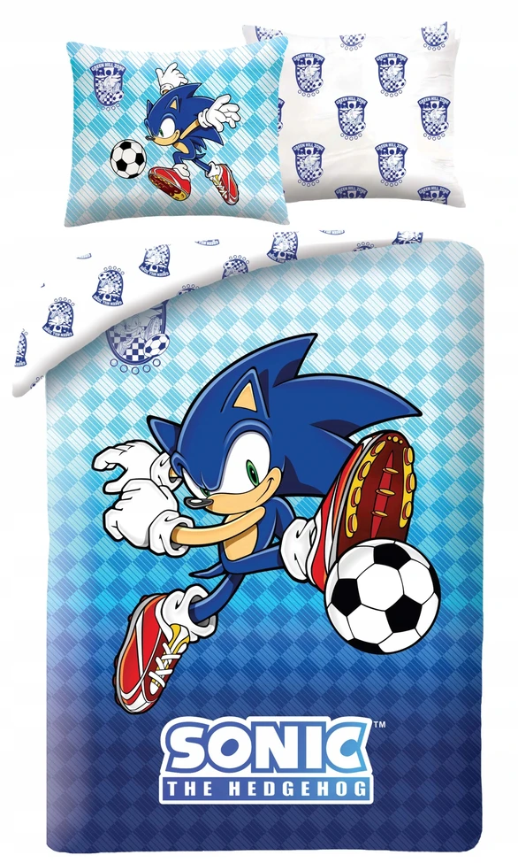 Halantex vaikiškas patalynės komplektas Sonic Football, 140x200 cm, 2 dalių