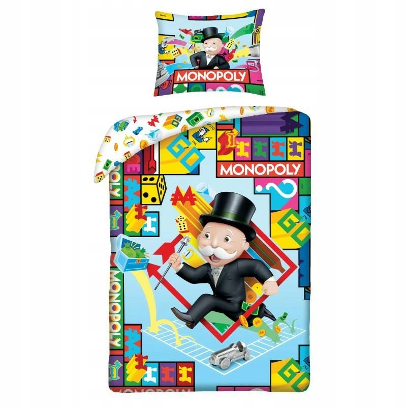 Halantex Vaikiškas patalynės komplektas Monopoly 140x200, 2 dalių