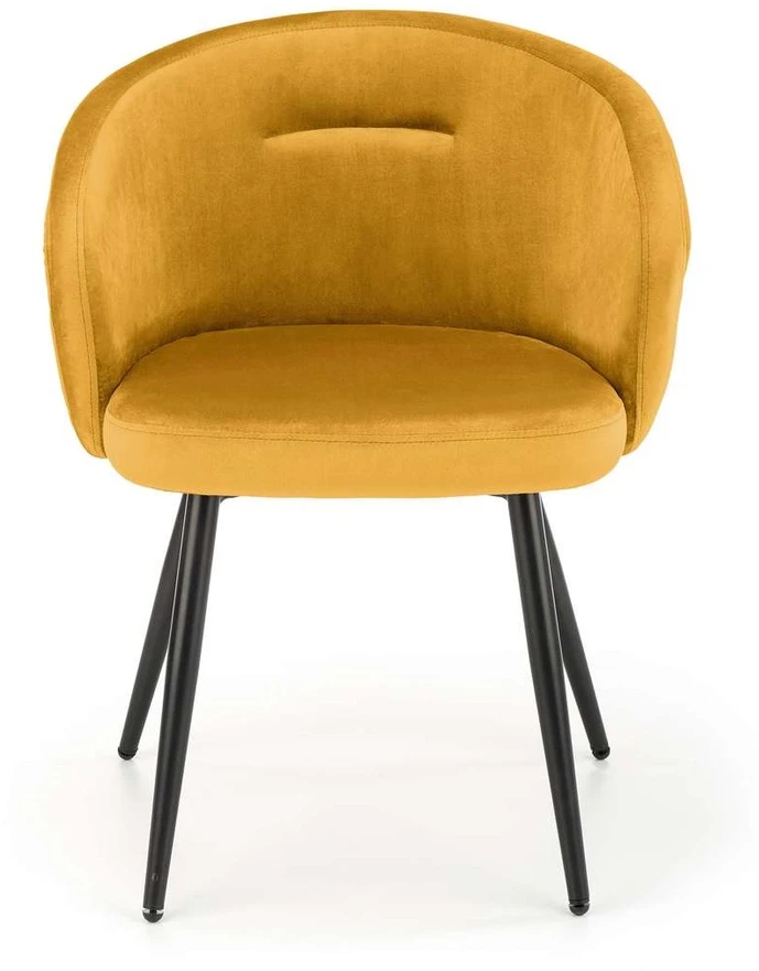 Halmar BUCKET kėdė K430 K-430 mustard VELVET biuro valgomasis