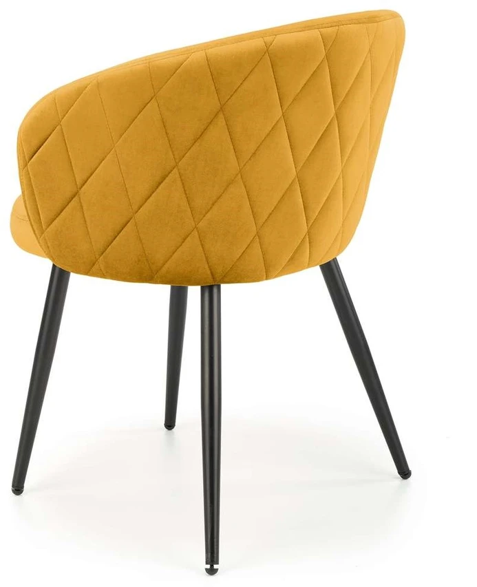 Halmar BUCKET kėdė K430 K-430 mustard VELVET biuro valgomasis