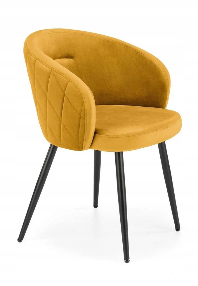 Halmar BUCKET kėdė K430 K-430 mustard VELVET biuro valgomasis