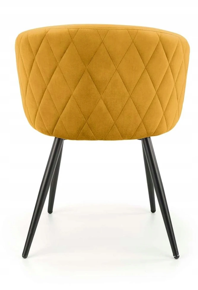 Halmar BUCKET kėdė K430 K-430 mustard VELVET biuro valgomasis