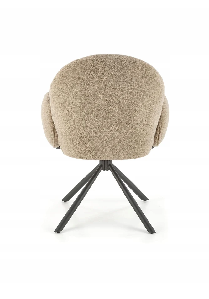 Halmar K498 minkšta pasukama kėdė LAMB audinio BOUCLE cappucino