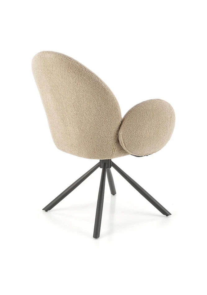 Halmar K498 minkšta pasukama kėdė LAMB audinio BOUCLE cappucino