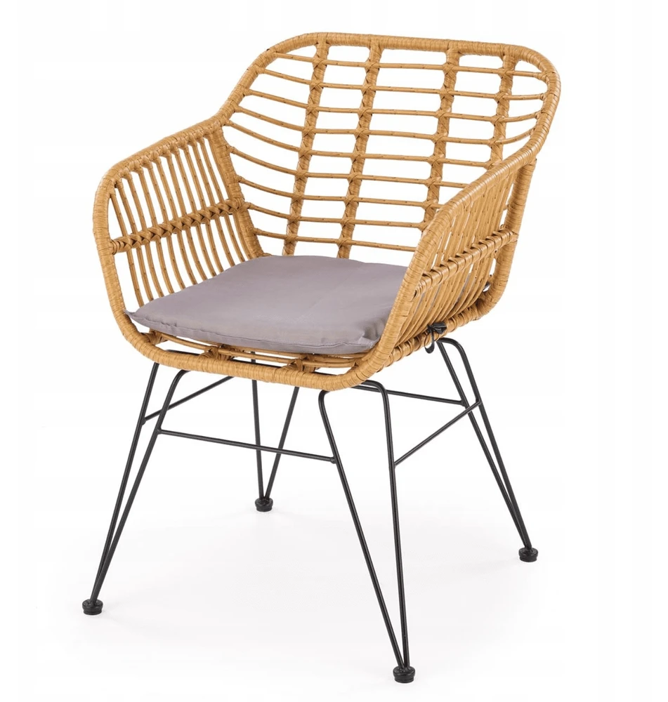 Halmar K541 moderni valgomojo kėdė, natūrali / pilka
