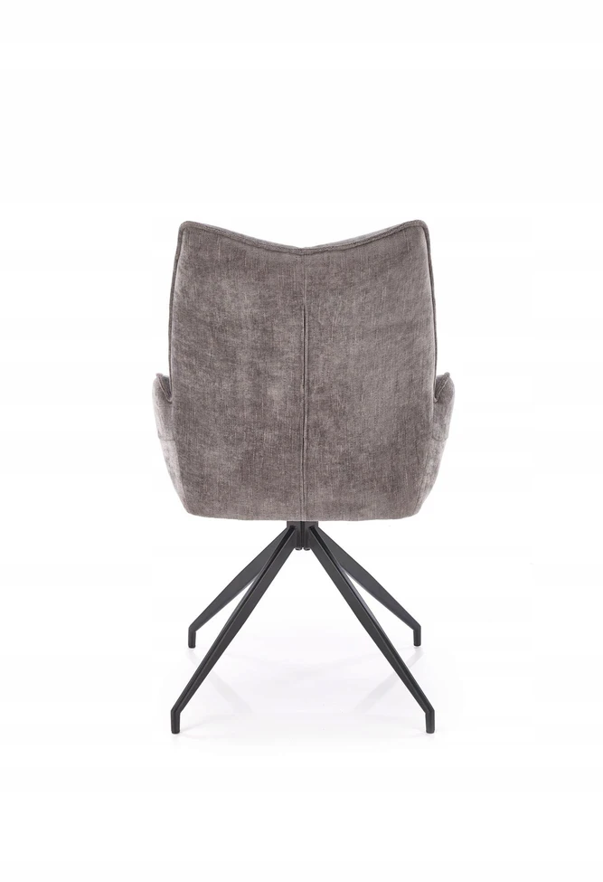Halmar K553 pilka kėdė, 360° pasukama, juodos kojos | Ergonomiškas komfortas
