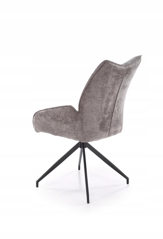 Halmar K553 pilka kėdė, 360° pasukama, juodos kojos | Ergonomiškas komfortas