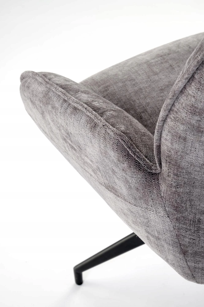 Halmar K553 pilka kėdė, 360° pasukama, juodos kojos | Ergonomiškas komfortas