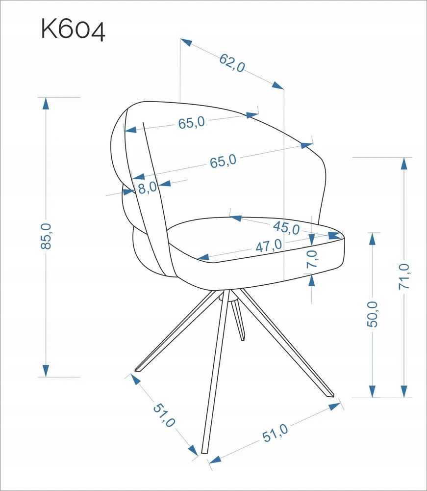 Halmar K604 chair, pilkas
