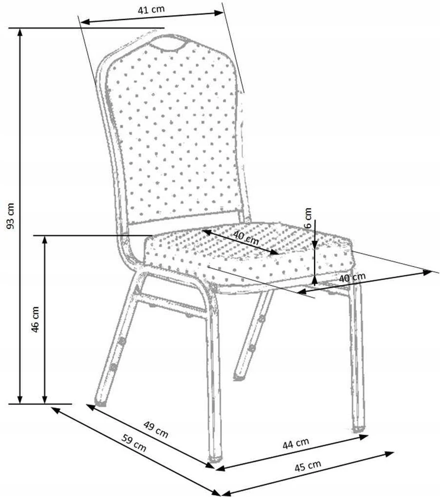 Halmar K66S Mėlyna Navy Mėlyna Chair / Gold Legs Auksinis rėmas