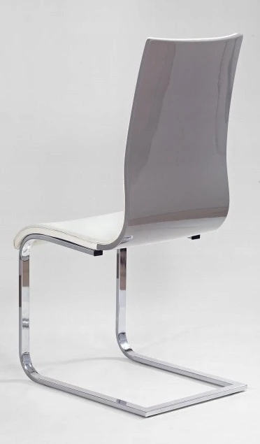 Halmar kėdė, dirbtinė oda K104 Baltas/Pilkas ECO LEATHER Virtuvės kambarys
