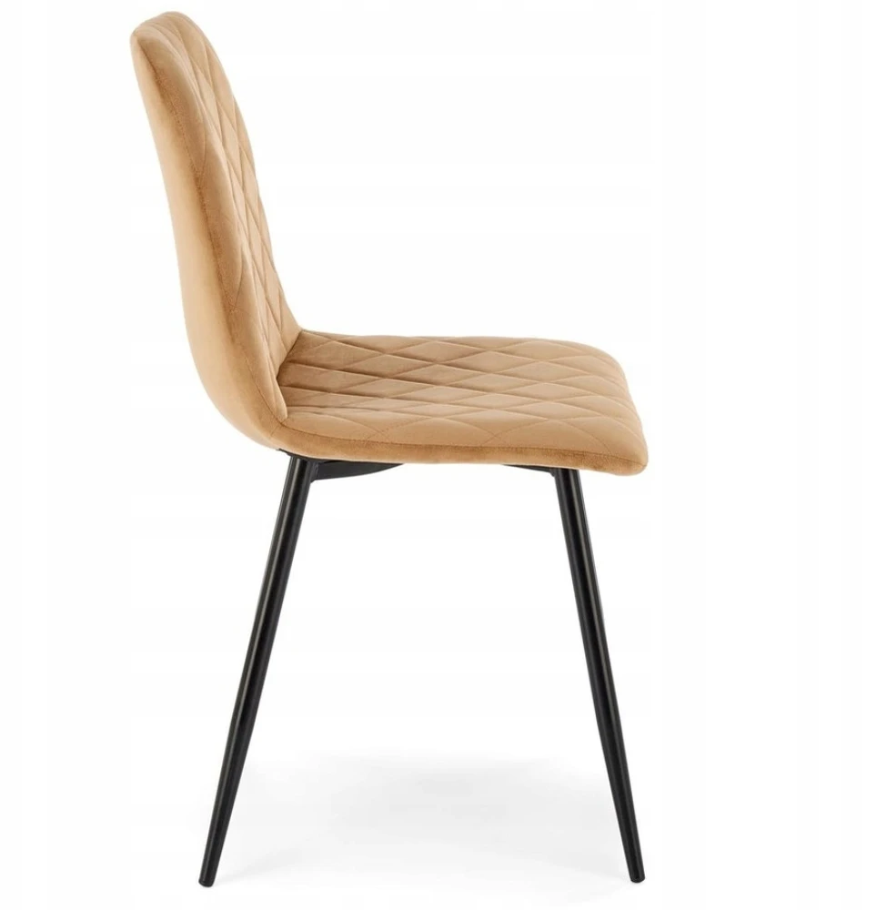 Halmar Minkšta kėdė valgomajam Svetainės palėpėje Modernus smėlio spalvos veliūras K525