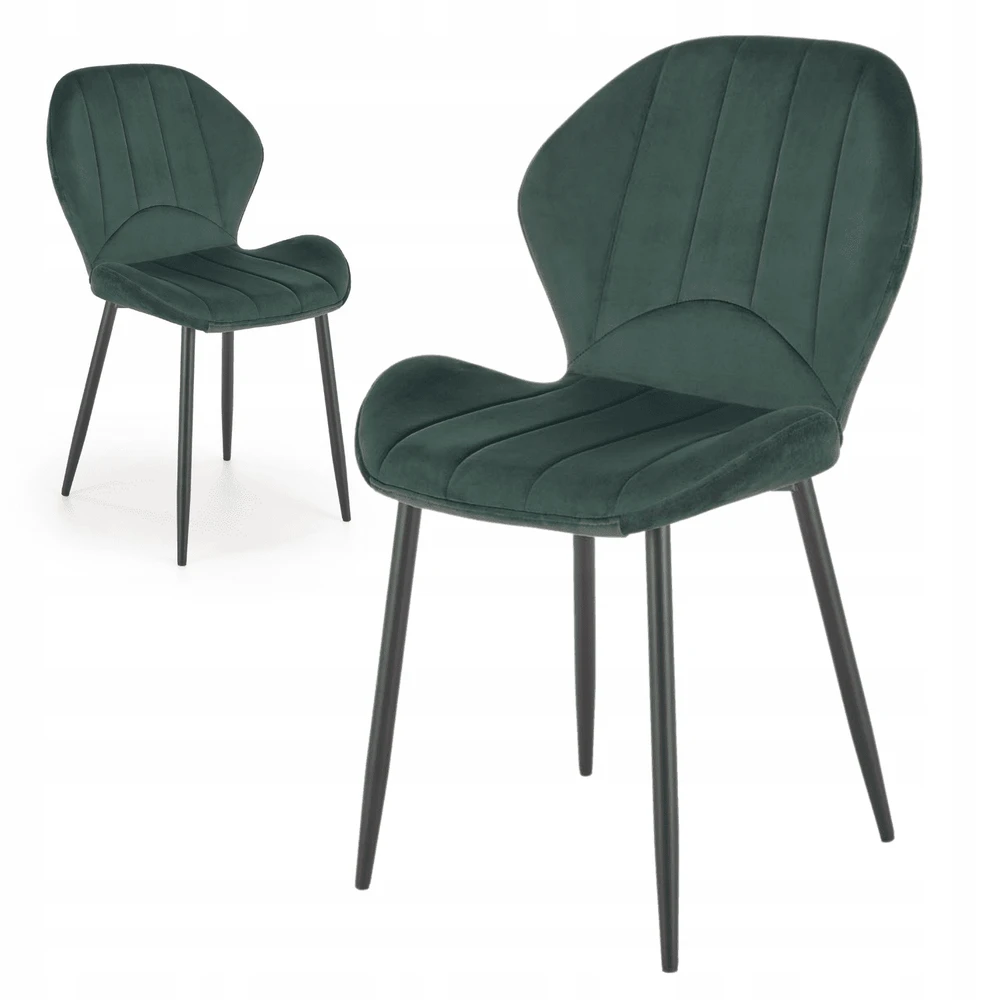 Halmar Minkšta veliūrinė kėdė Žalias Loft Bottle Žalias Modern K538