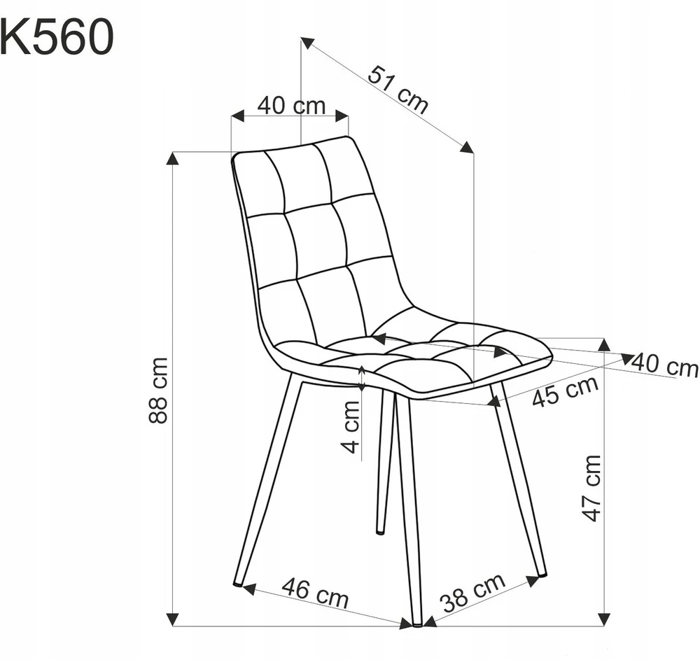 Halmar Smėlio spalvos minkšta kėdė svetainei, valgomajam ir virtuvei - moderni K560