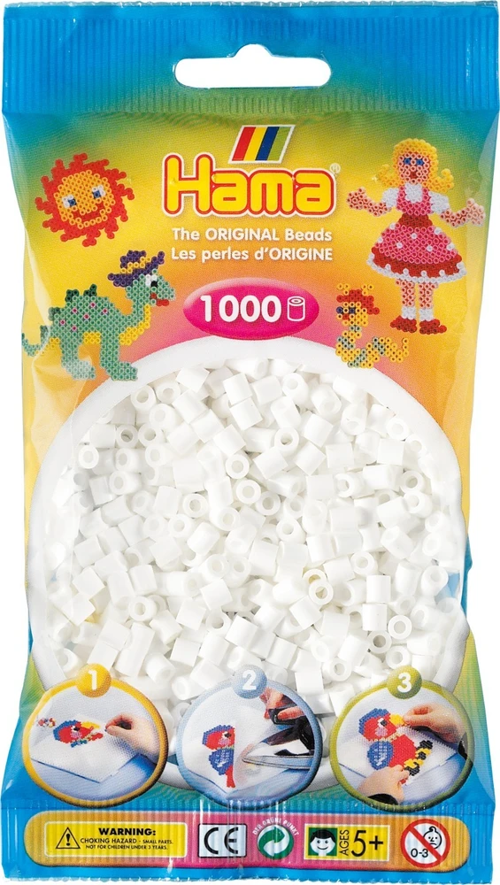 Hama 207-01 - Spalva BALTA - 1000 karoliukų - KRK
