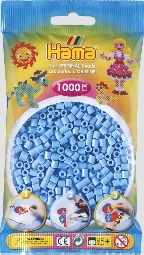 Revell Hama 207-46 midi karoliukai, 1000 vnt., pasteliniai mėlyni