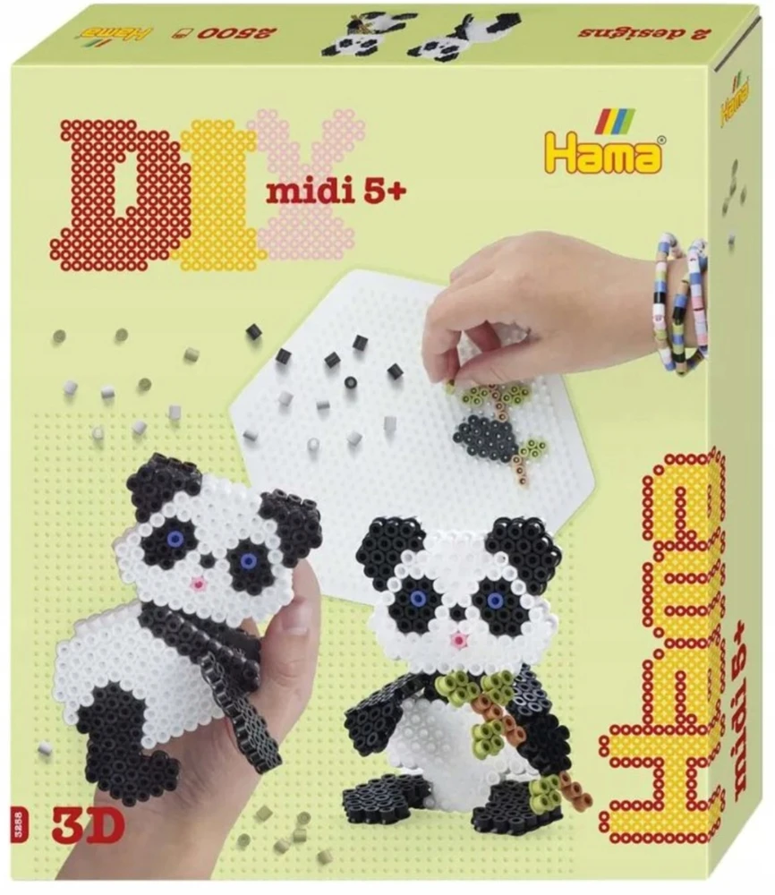 Dante Hama 3258 Panda 3d karoliukai, 2500 vnt., nuo 5 metų
