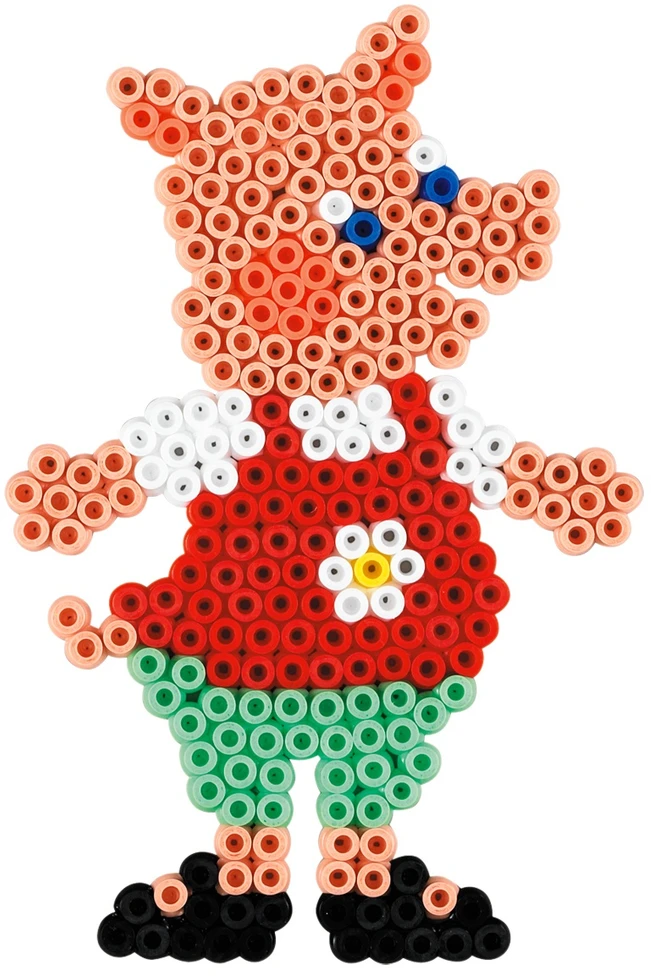 Hama 4014: 1100 koralikų midi, kiaulytės formos pagrindas