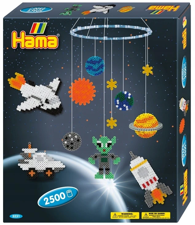 Hama Beads 3231 MIDI 2500 Beads Space "Planetariumas"