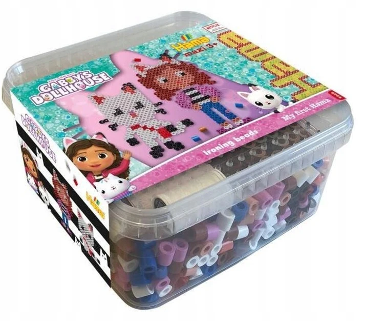 Dante Hama Beadsgabbys Dollhouse Hama - Maxi karoliukai ir perforuota lenta - Gabby lėlių namelis (388754)