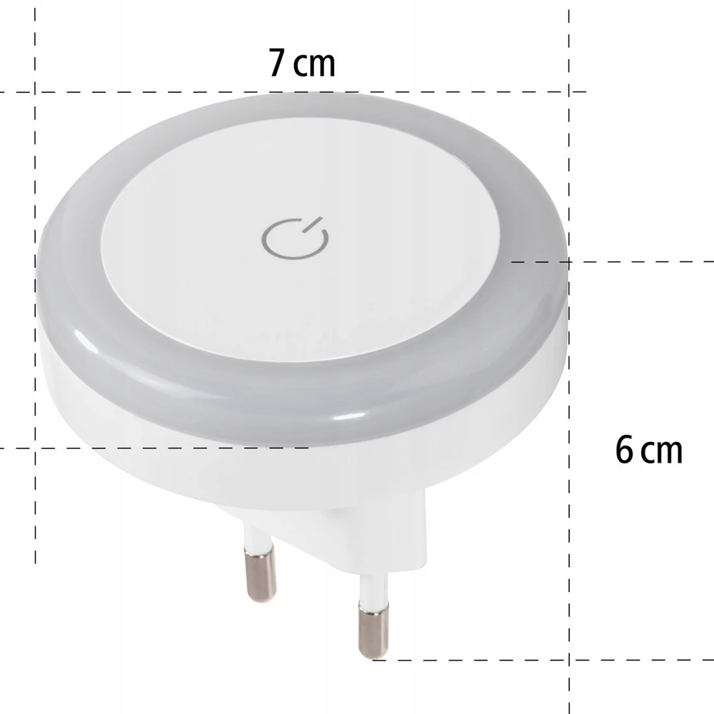 HAMA LAMPKA LED DO GNIAZDKA DOTYKOWY WŁĄCZNIK CIEPŁA BARWA ŚWIATŁA