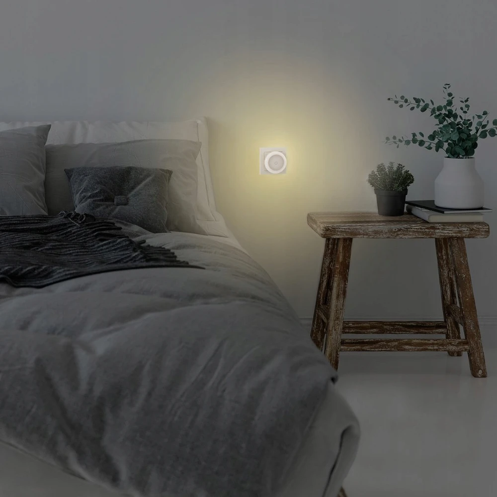 HAMA LAMPKA LED DO GNIAZDKA DOTYKOWY WŁĄCZNIK CIEPŁA BARWA ŚWIATŁA