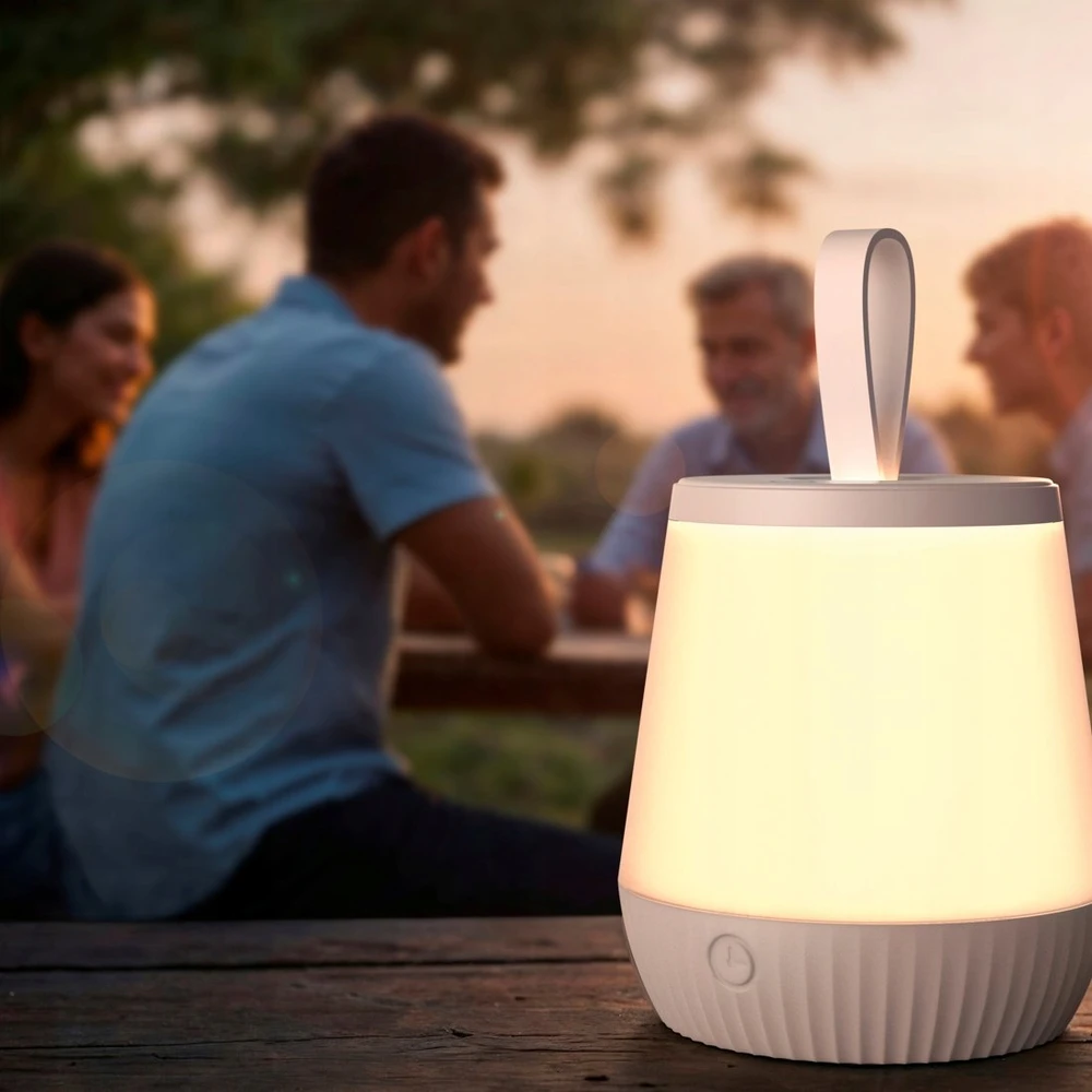 HAMA LED NAKTINIS LEMPAS MOBILINIS LAIKMATIS DARBUOJAMAS ĮKRAUKAMA SPALVŲ KEITIMAS IP44