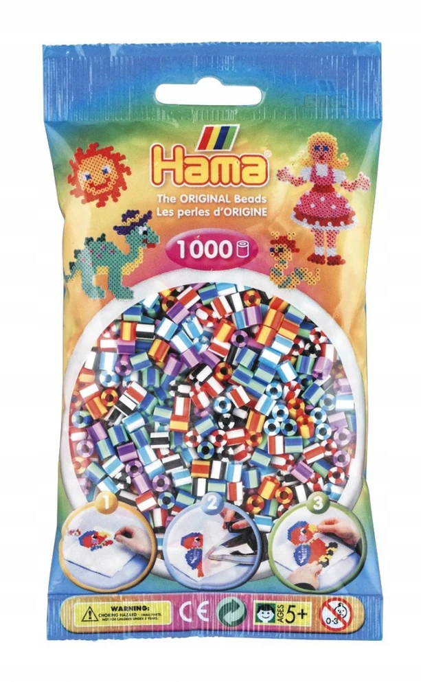 Revell Hama Midi 1000 Dryžuotų Dviejų Spalvų Karoliukų Rinkinys