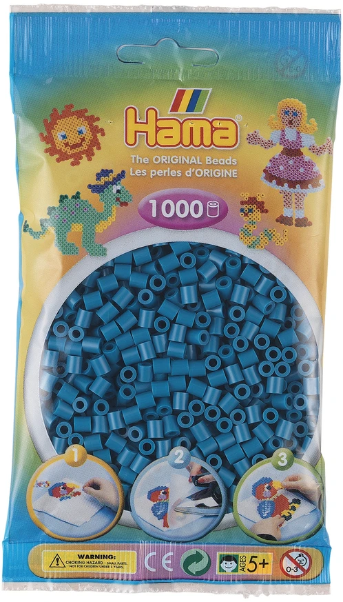 Hama Midi 1000 karoliukų 207-83 tamsiai turkio spalvos