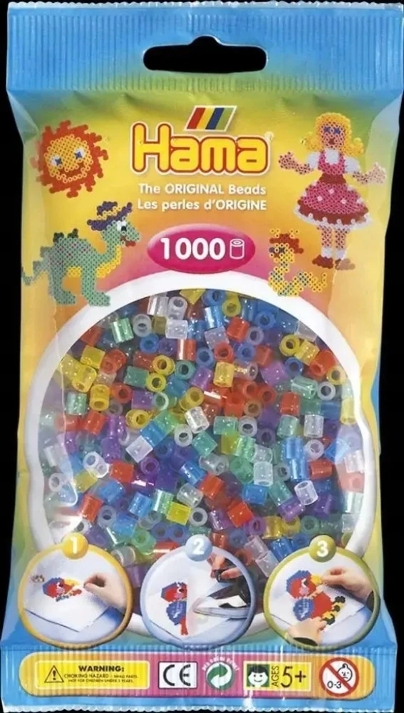 Revell Hama Midi presuoti karoliukai, 1000 vnt, blizgučiai Hama