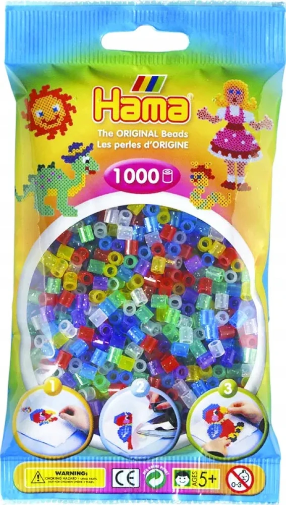 Revell Hama Midi presuoti karoliukai, 1000 vnt, blizgučiai Hama