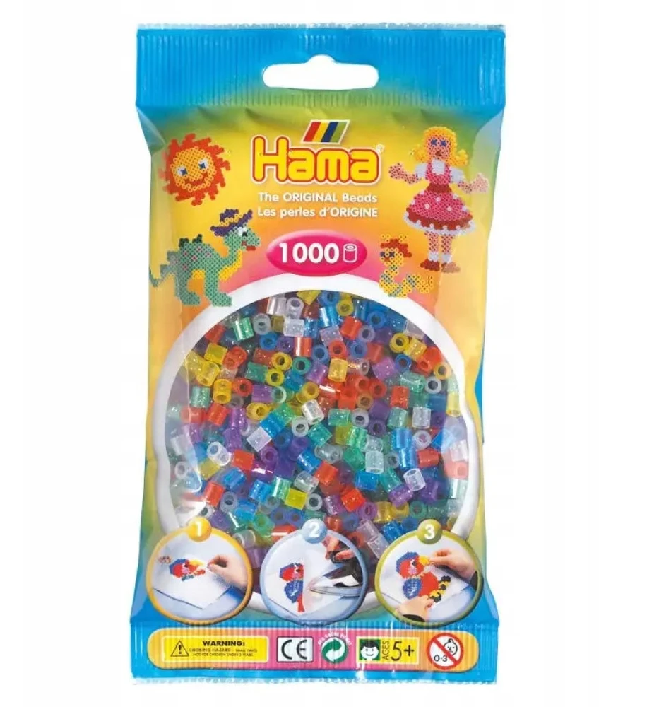 Revell Hama Midi presuoti karoliukai, 1000 vnt, blizgučiai Hama