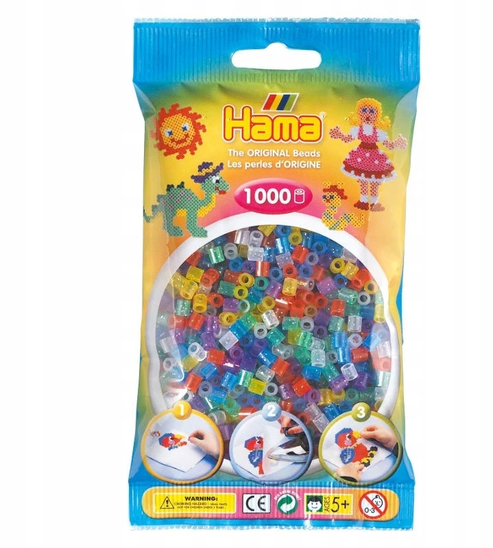 Revell Hama Midi presuoti karoliukai, 1000 vnt, blizgučiai Hama