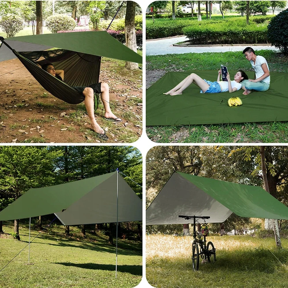 HAMAK Turistinis Z MOSKITIERĄ + TARP BIWAK SURVIVAL ULTRALEKKI WYTRZYMAŁY