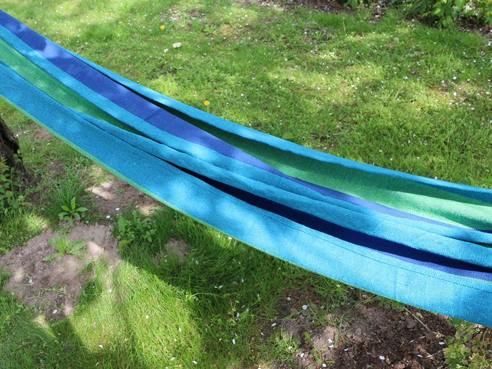 Extralink Vienvietis hamakas su dryžiais ir dėklu, 200x80 cm