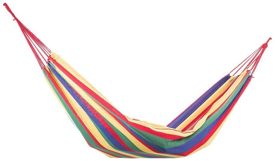 Vienvietis hamakas su dryžiais 200x80 cm su dėklu