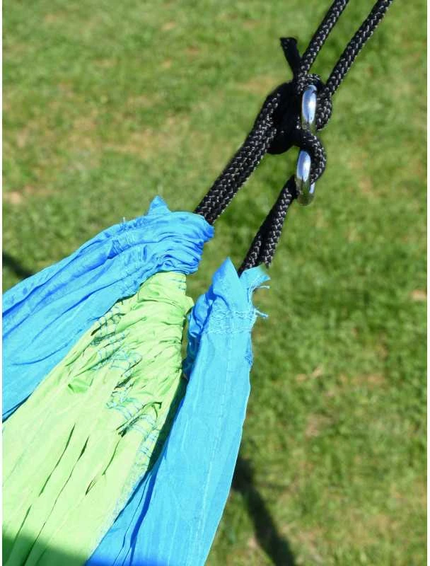 Hamakas Cattara Nylon – žalias-mėlynas 275 x 137 cm